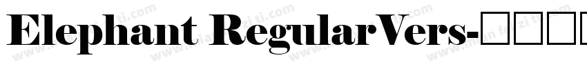 Elephant RegularVers字体转换